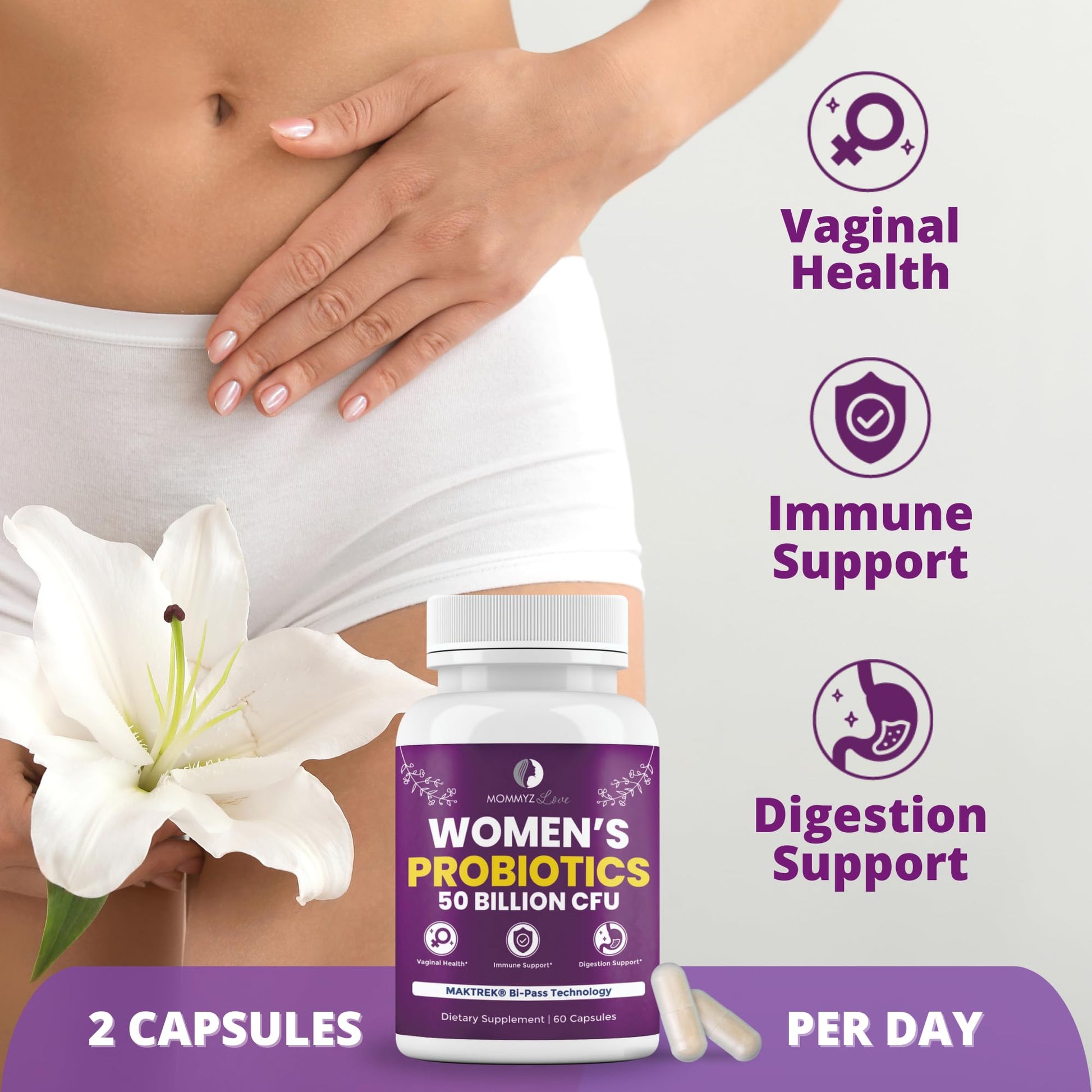 Probiotics for Women Digestive Health + Vaginal Probiotics for Vaginal Odor Control, Balanced PH Levels Mommyz Love Au supplements