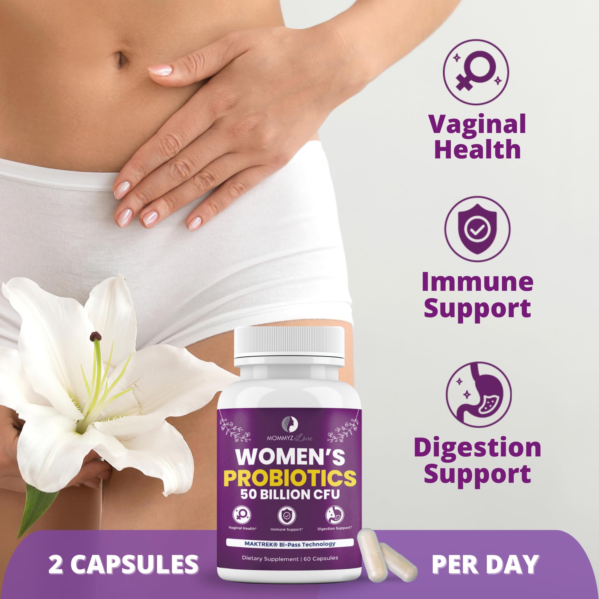 Probiotics for Women Digestive Health + Vaginal Probiotics for Vaginal Odor Control, Balanced PH Levels Mommyz Love Au supplements