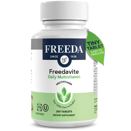 Freedavite Tiny Tablet - Moderate Multivitamin for Men and Women - Pure Vitamin A, C, D, E, B1, B2, B6, B12, Biotin, Calcium, Zinc, Iron, Magnesium FREEDAUS supplements