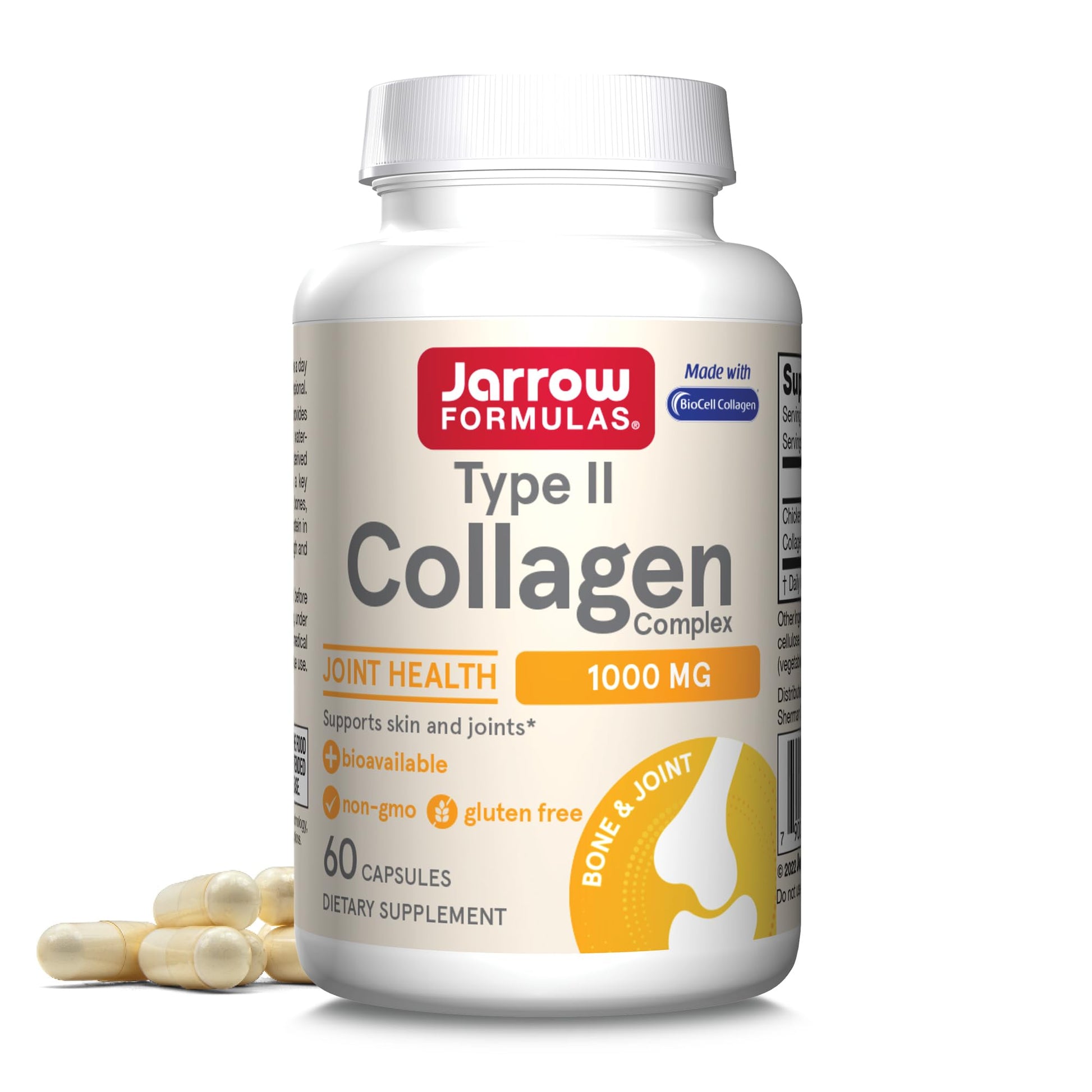 Jarrow Formulas® Type II Collagen Complex 1000 mg Supplements, Supports Skin and Joint Health, 60 Capsules, 30 Day Supply Jarrow Formulas Au supplements