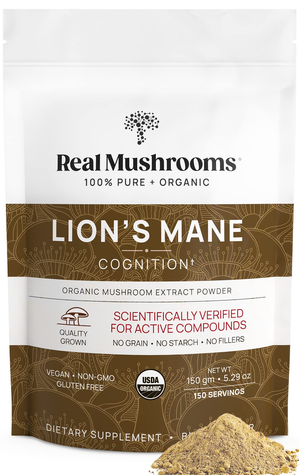 Real Mushrooms Lion’s Mane Powder - Organic Lions Mane Mushroom Extract Real Mushrooms Au supplements