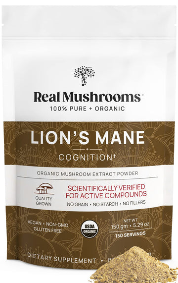 Real Mushrooms Lion’s Mane Powder - Organic Lions Mane Mushroom Extract Real Mushrooms Au supplements