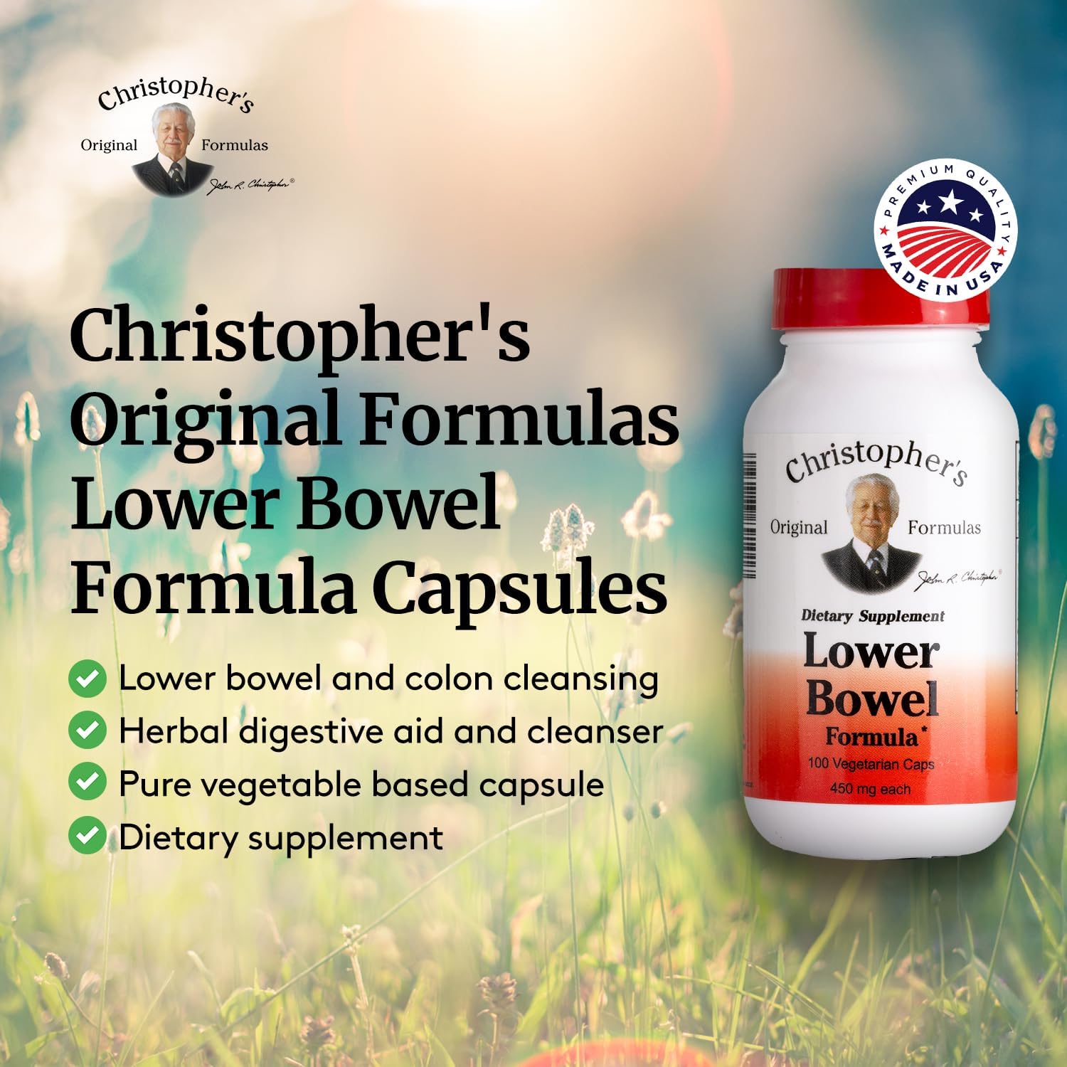 Christopher's Original Formulas Lower Bowel Formula 100 Vcaps Christopher's Original Formulas Au supplements