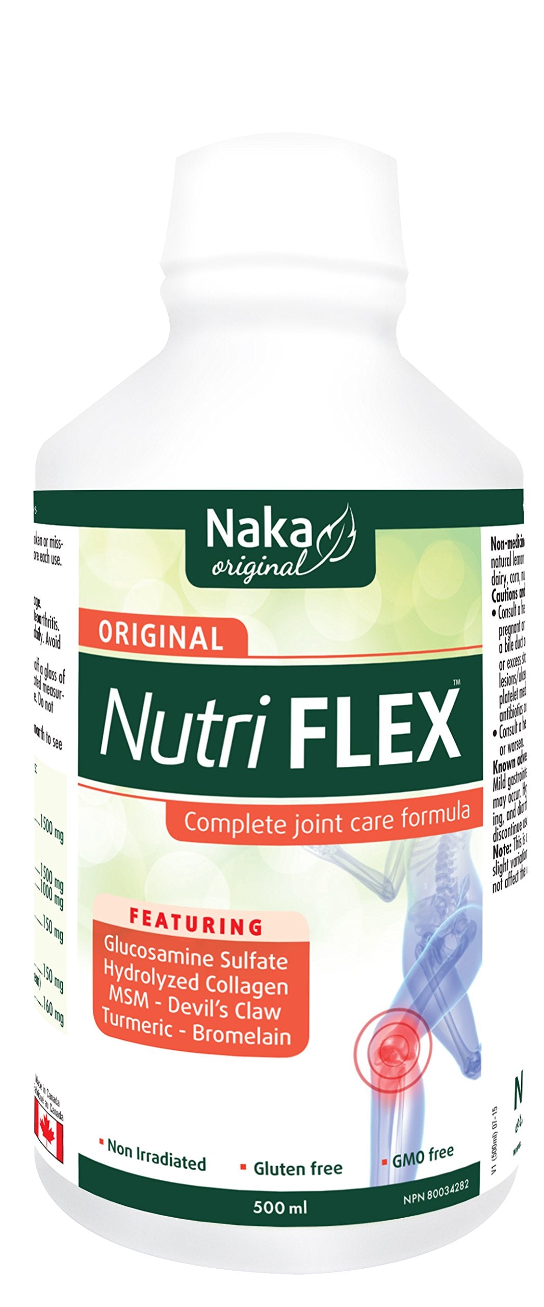 Naka Nutri-Flex Joint Support Supplement. Highly Absorbable Liquid Vitamins Formula for Joint Care, 500 Milliliters NAKA Au supplements