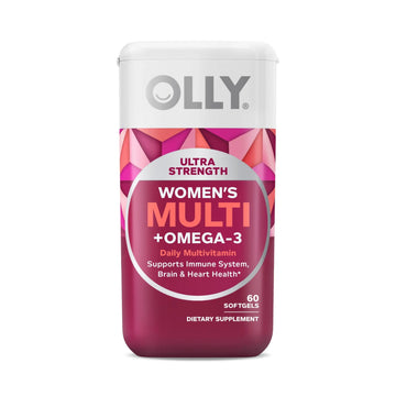 OLLY Ultra Women's Multi Softgels, Overall Health and Immune Support, Omega-3s, Iron, Vitamins A, D, C, E, B12, Daily Multivitamin OLLY Au supplements