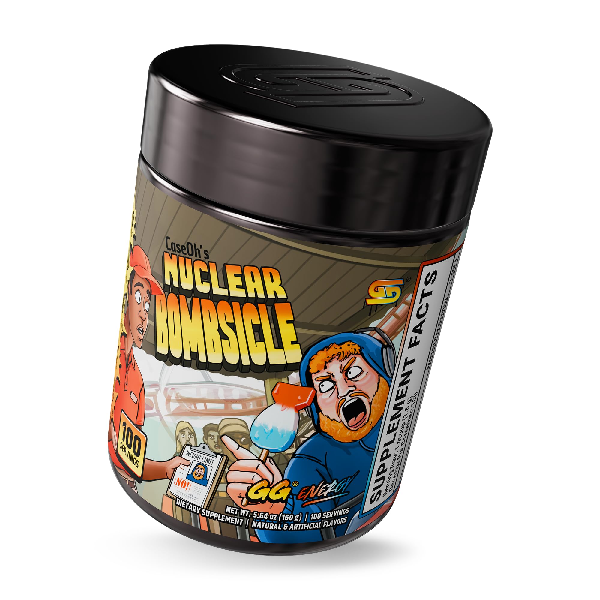 Gamer Supps GG Energy - CaseOh's Nuclear Bombsicle by CaseOh (100 Servings) - Keto Friendly Gaming Energy and Nootropic Blend, Sugar Free + Organic Caffeine + Vitamins + Immune Support, Powder Drink Gamer Supps Au supplements