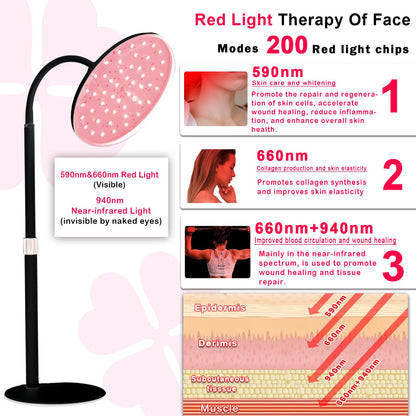Akarishin Red Light Therapy Lamp - Boost Skin Vitality and Ease Muscle Soreness with Adjustable Stand AkarishinUS supplements