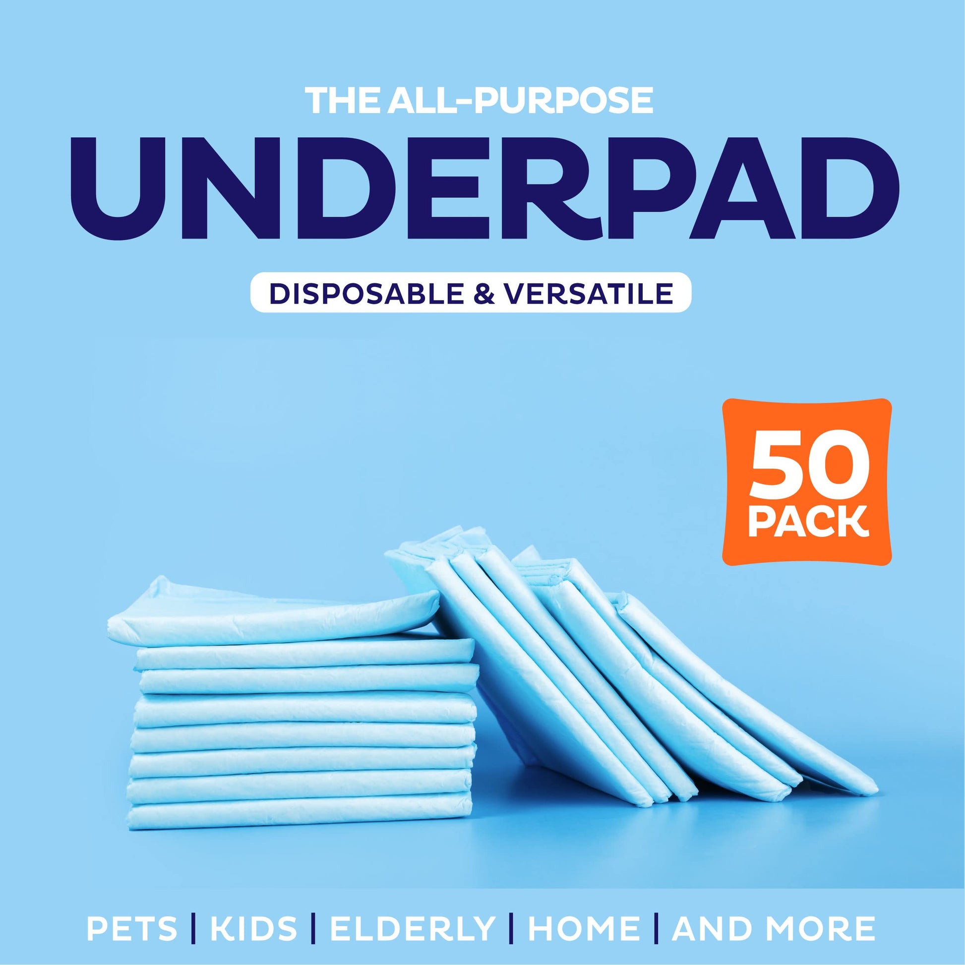 Chucks Pads Disposable [50-Pack] Underpads 23x36 Incontinence Chux Stack Man Au supplements