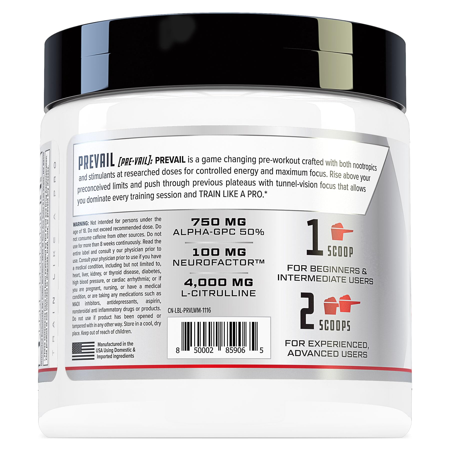 Prevail Pre Workout Powder with Nootropics: Pre-Workout Drink for Men and Women Cutler Nutrition Au supplements