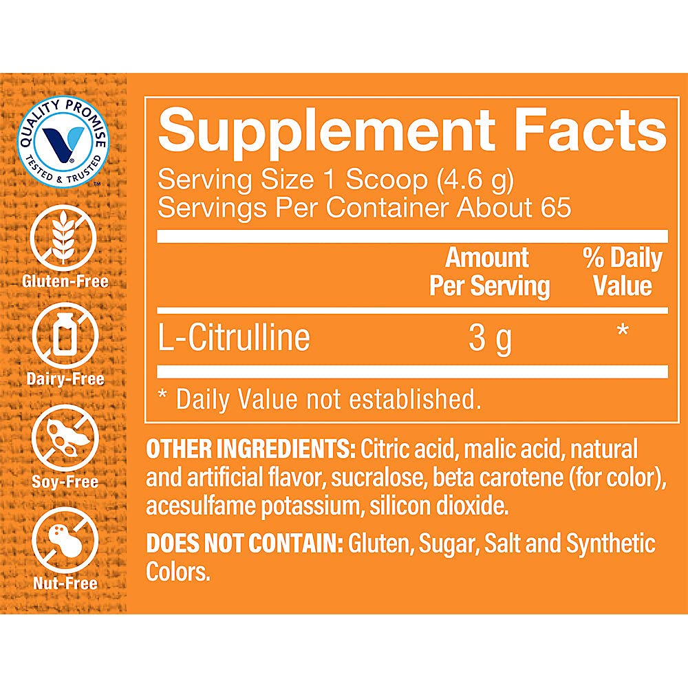 The Vitamin Shoppe L-Citrulline - Free-Form Amino Acid - Nitric Oxide Booster - 3,000 MG The Vitamin Shoppe Au supplements