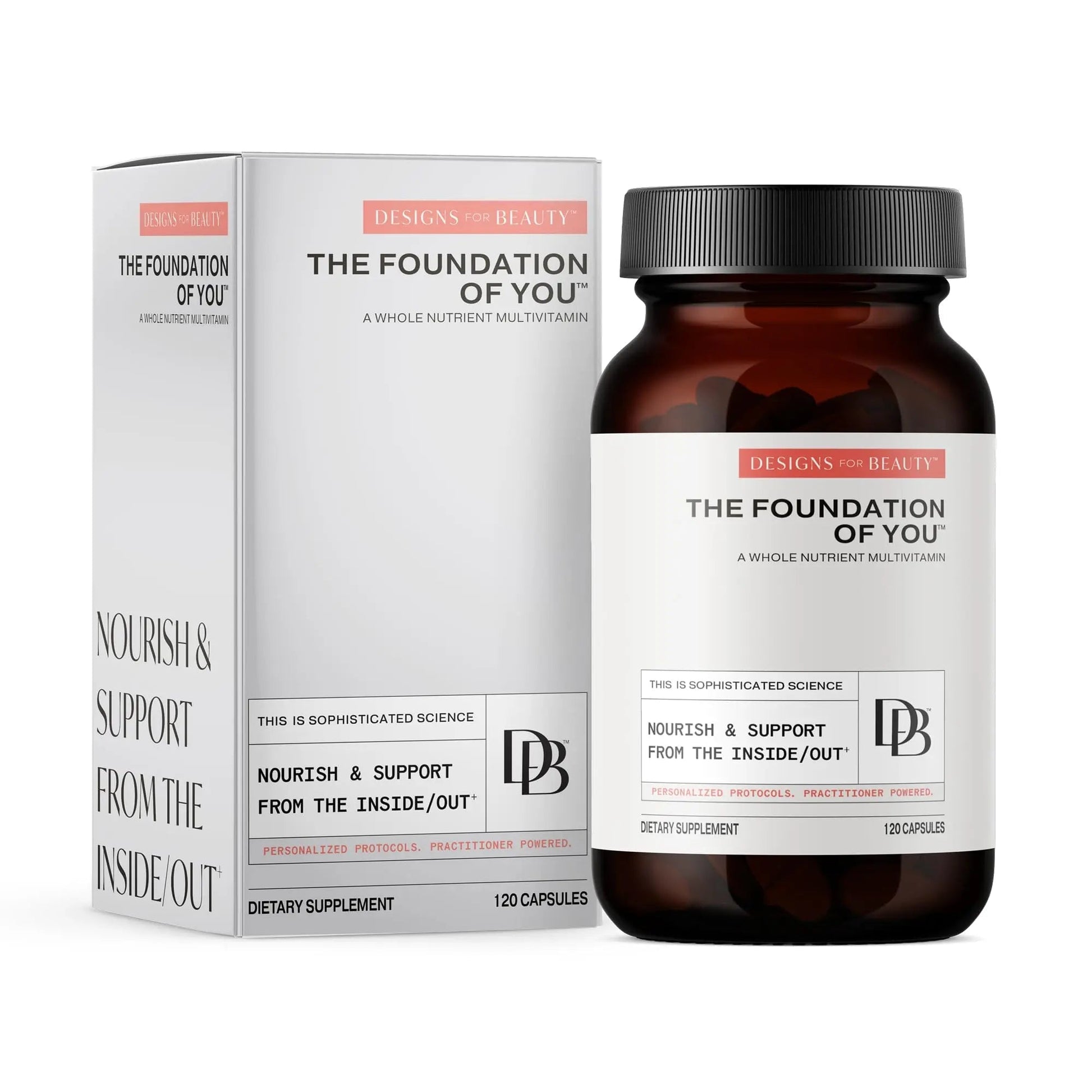 Designs for Beauty The Foundation of You - Women’s Multivitamin Supplement, 120 Count - with Vitamin D, Vitamin C, Folate, Tocotrienols, Lutein, Broccoli Seed, and Zinc Designs for BeautyUS supplements