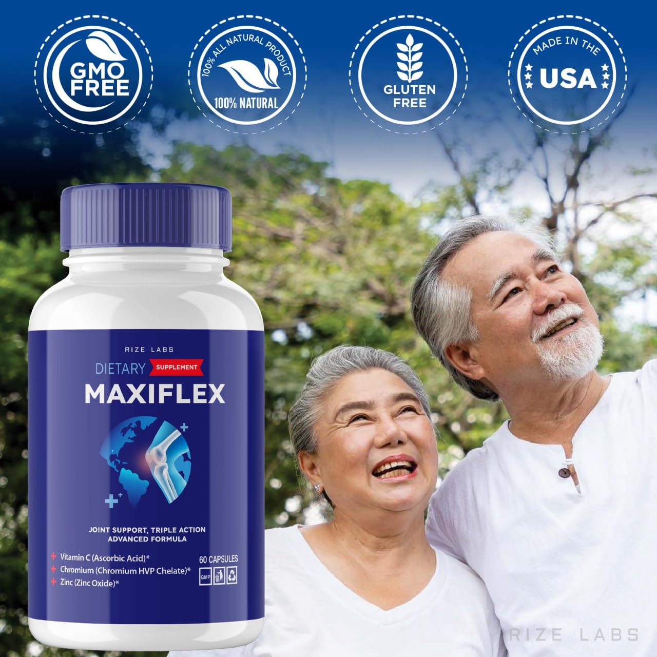 rize labs -Mexiflax All Natural Suppplement, Capsules for Joint Support, Pills for Mobility and Flexibility, Advanced Formula Supplement, Triple Action (120 Capsules) rize labs Au supplements