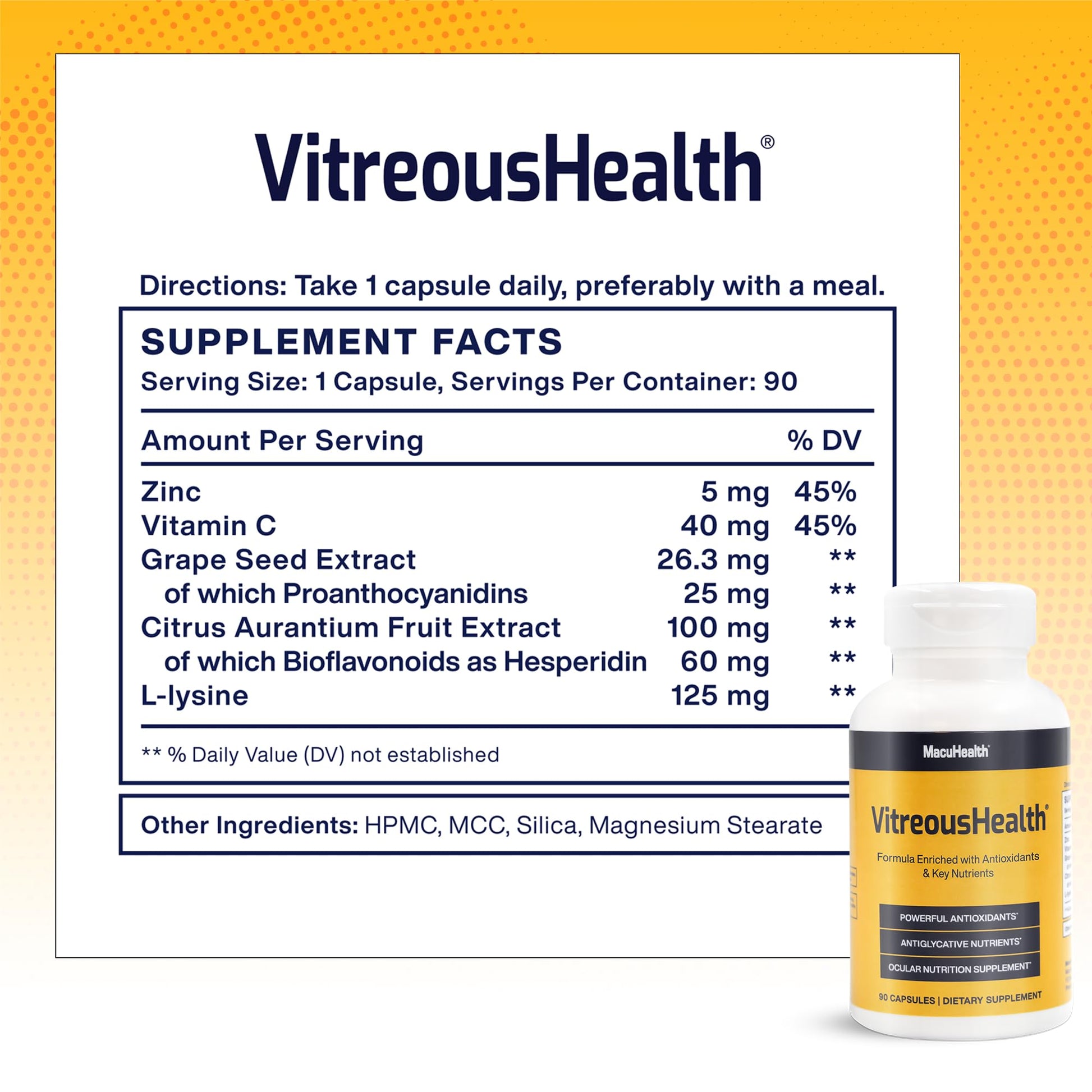 Macuhealth VitreousHealth Evidence-Based Eye Supplement - 90 Capsules Macuhealth Au supplements