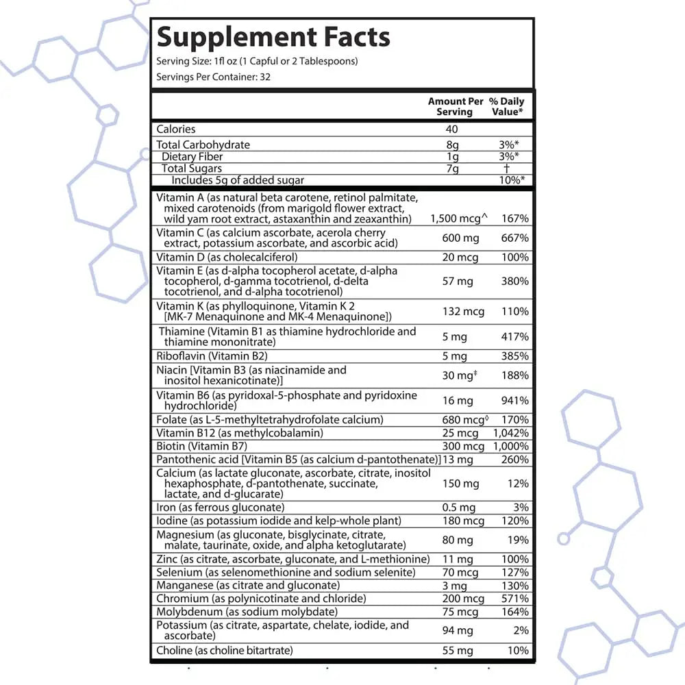 Drucker Labs - intraMAX Organic Liquid Multivitamin, Non GMO, Dairy Free, Gluten Free, Magnesium, Vitamin D, C and E, Zinc (32 oz., Peach Mango) Drucker Labs Au supplements