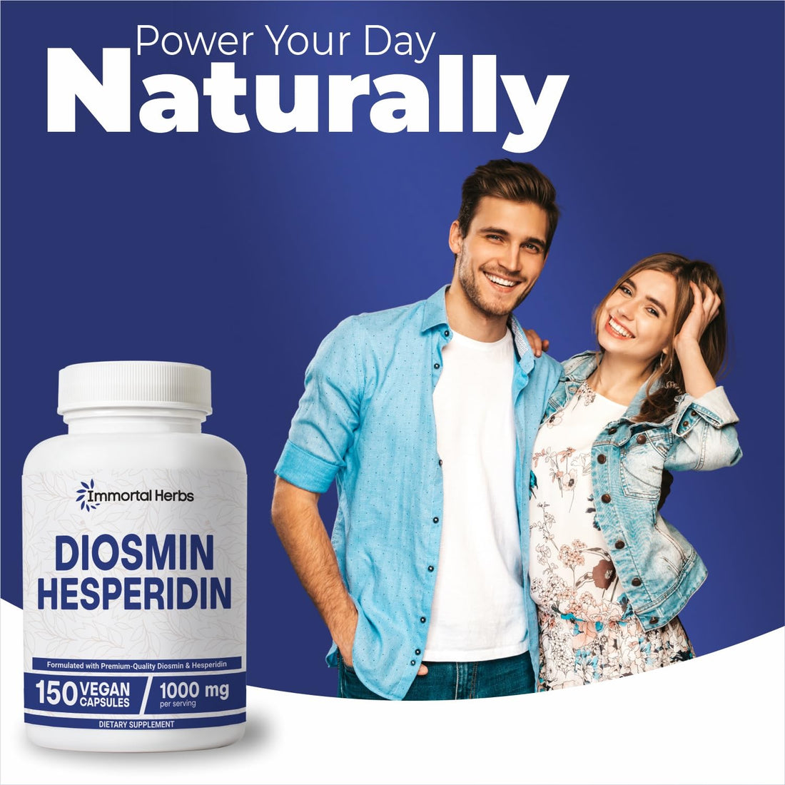 Immortal Herbs Diosmin Hesperidin 1000mg Complex, 150 Capsules, Citrus Bioflavonoids Rich Fruit Extract, 100% Vegetarian, Non-GMO & Gluten Free Diosmin Supplement with Max Strength Immortal Herbs uk supplements
