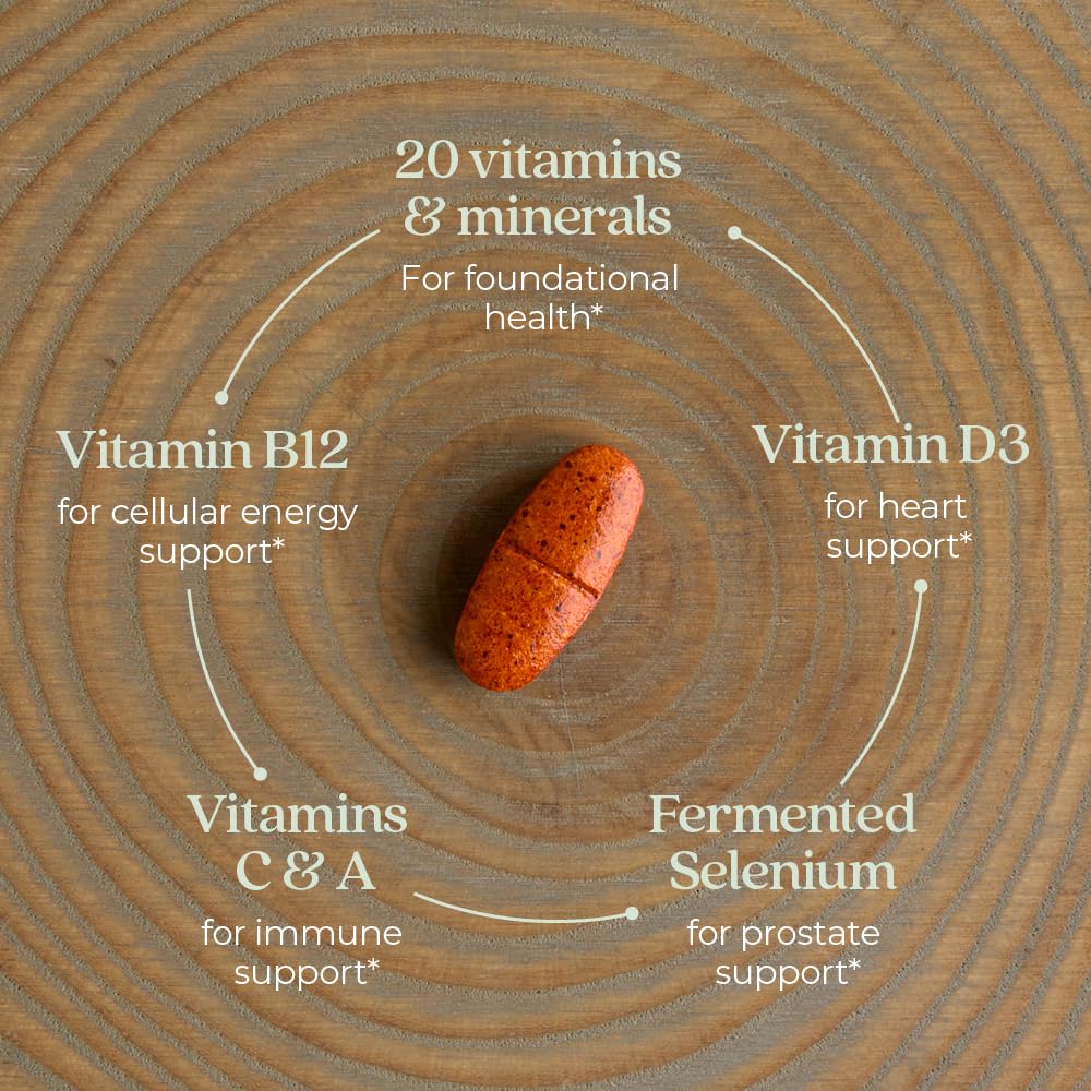 New Chapter Multivitamin for Men 50 Plus + Immune Support - Every Man's One Daily 55+ with Fermented Probiotics + Whole Foods + Astaxanthin New Chapter Au supplements
