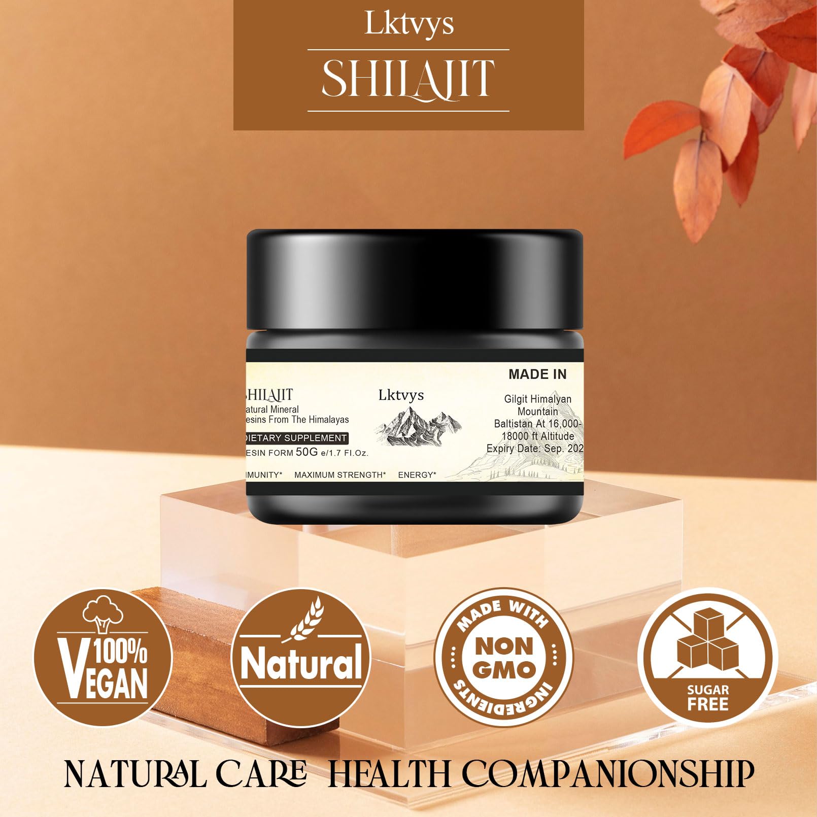 Shilajit Pure Himalayan Organic - Pure Original Shilajit, 50g(Large Volume), Enriched Lktvys Au supplements