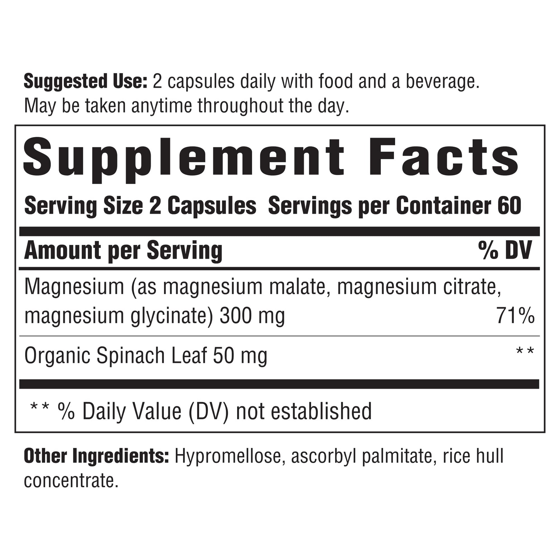 INNATE Response Formulas Magnesium 300 mg - Mineral Supplement for Muscle Relaxation - Vegetarian and Gluten-Free - 120 Capsules (60 Servings) INNATE Response Formulas Au supplements