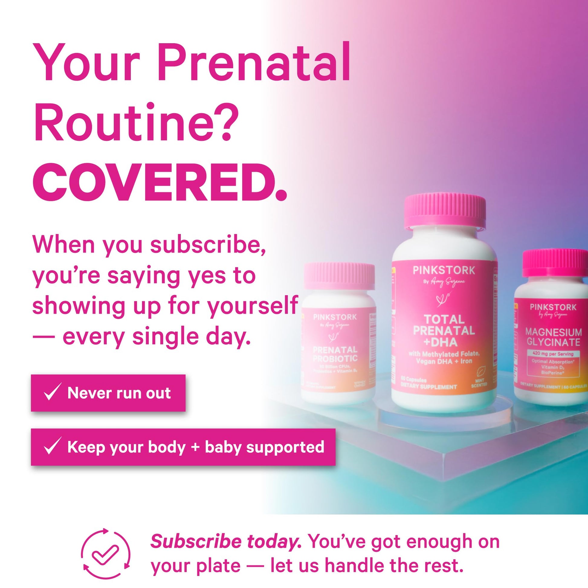 Pink Stork Prenatal Probiotic for Women with 50 Billion CFU | Vitamin B6 & Prebiotics | Pregnancy Probiotics for Morning Sickness | Digestive, Immune, & Gut Health | Vegan & Gluten-Free | 30 Capsules Pink Stork Au supplements