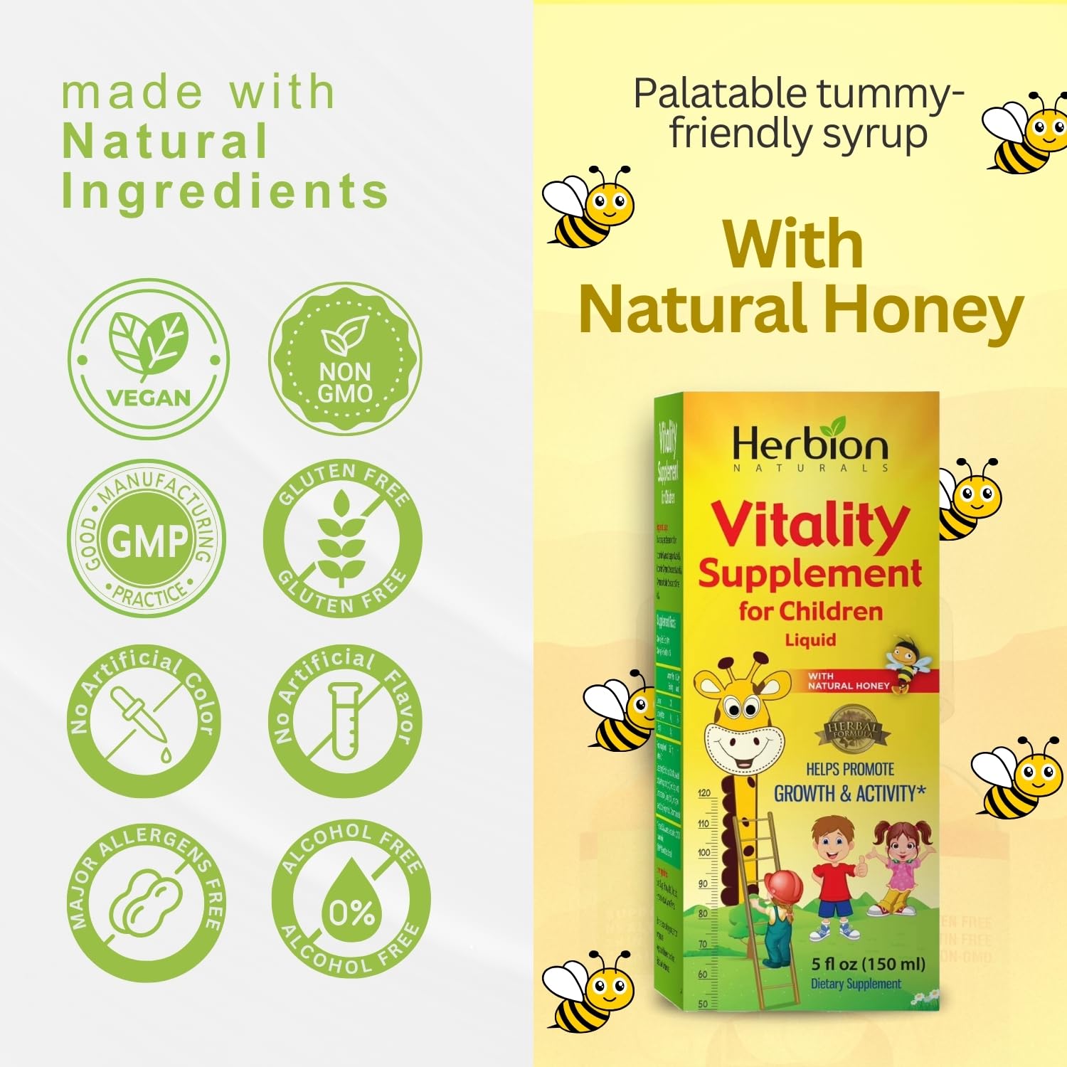Herbion Naturals Vitality Supplement Syrup for Children, Promotes Growth and Appetite Herbion Naturals Au supplements