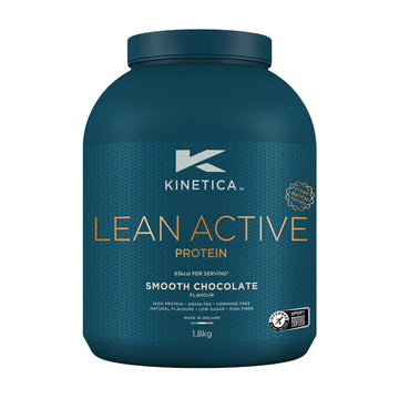 Kinetica Lean Protein Powder, Low Calorie, Grass Fed Whey, 72 Servings, Smooth Chocolate, 1.8kg Kinetica Au supplements