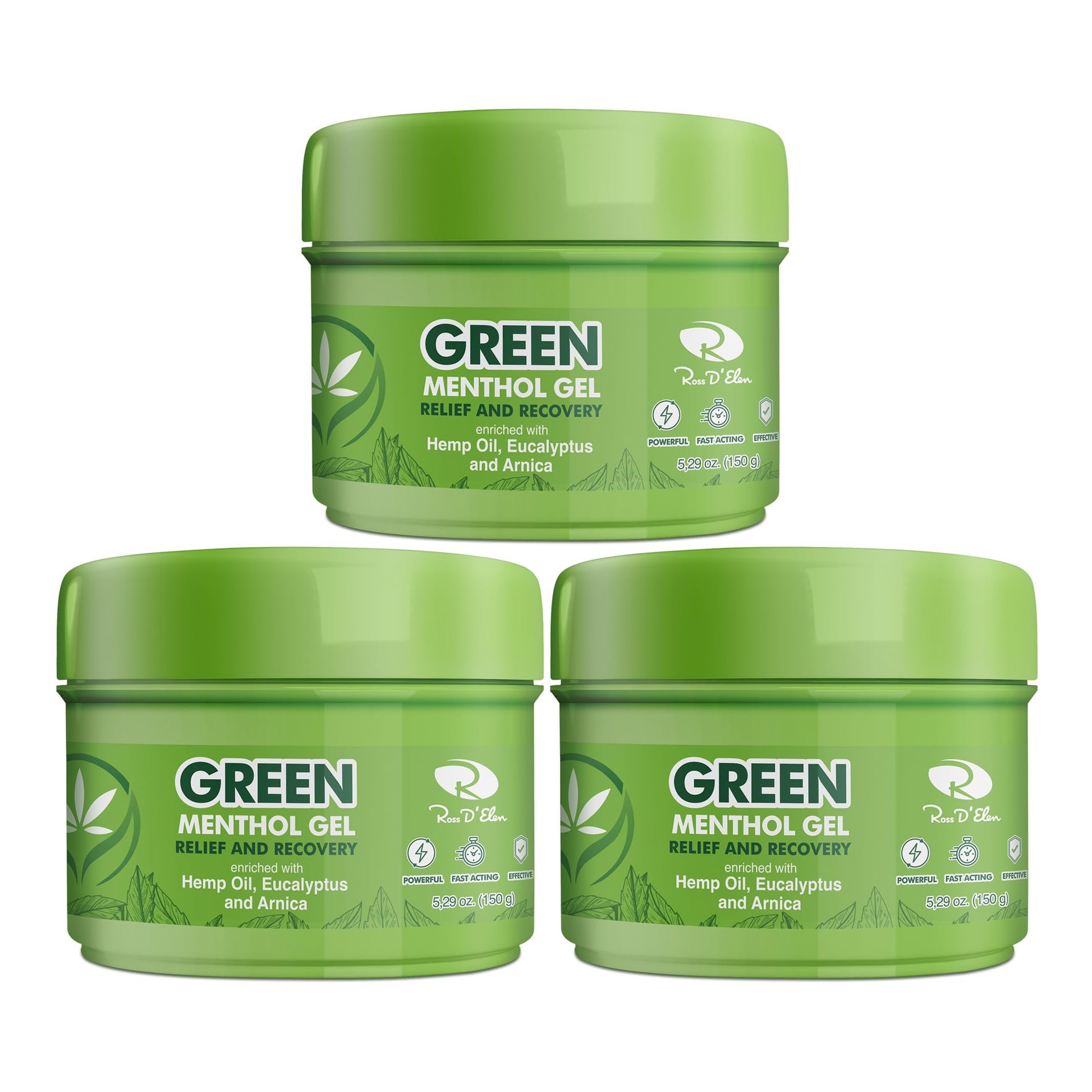Ross D’Elen Green Menthol Gel Small - 3 Pack (3) ROSS D'ELEN Au supplements