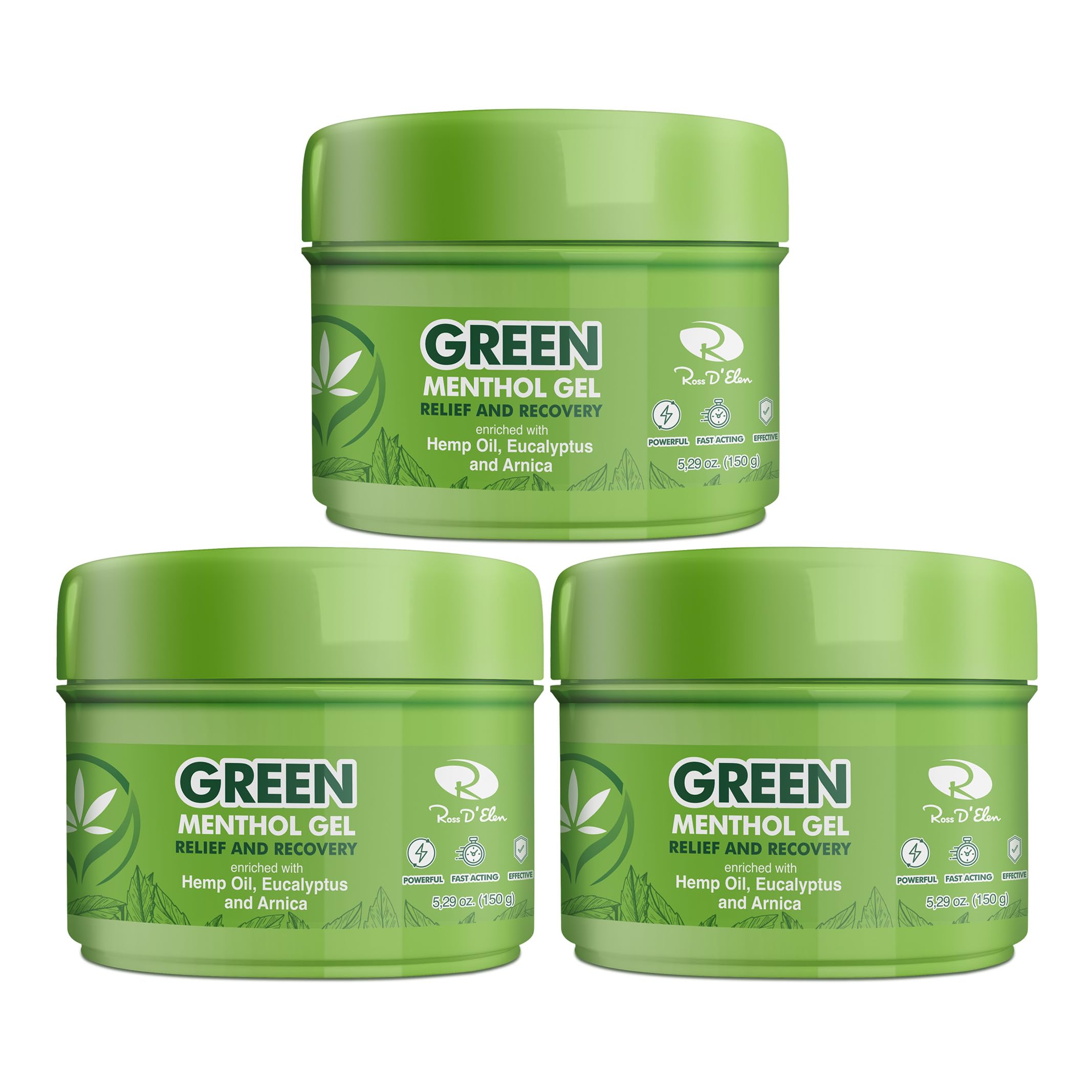 Ross D’Elen Green Menthol Gel Small - 3 Pack (3) ROSS D'ELEN Au supplements