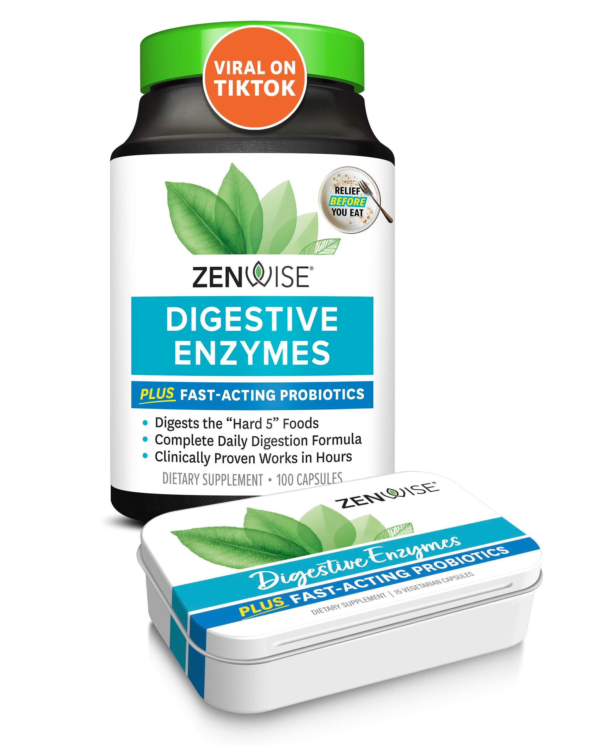 Zenwise Digestive Enzymes - Probiotic Multi Enzymes with Probiotics, 115 Ct Zenwise Health Au supplements