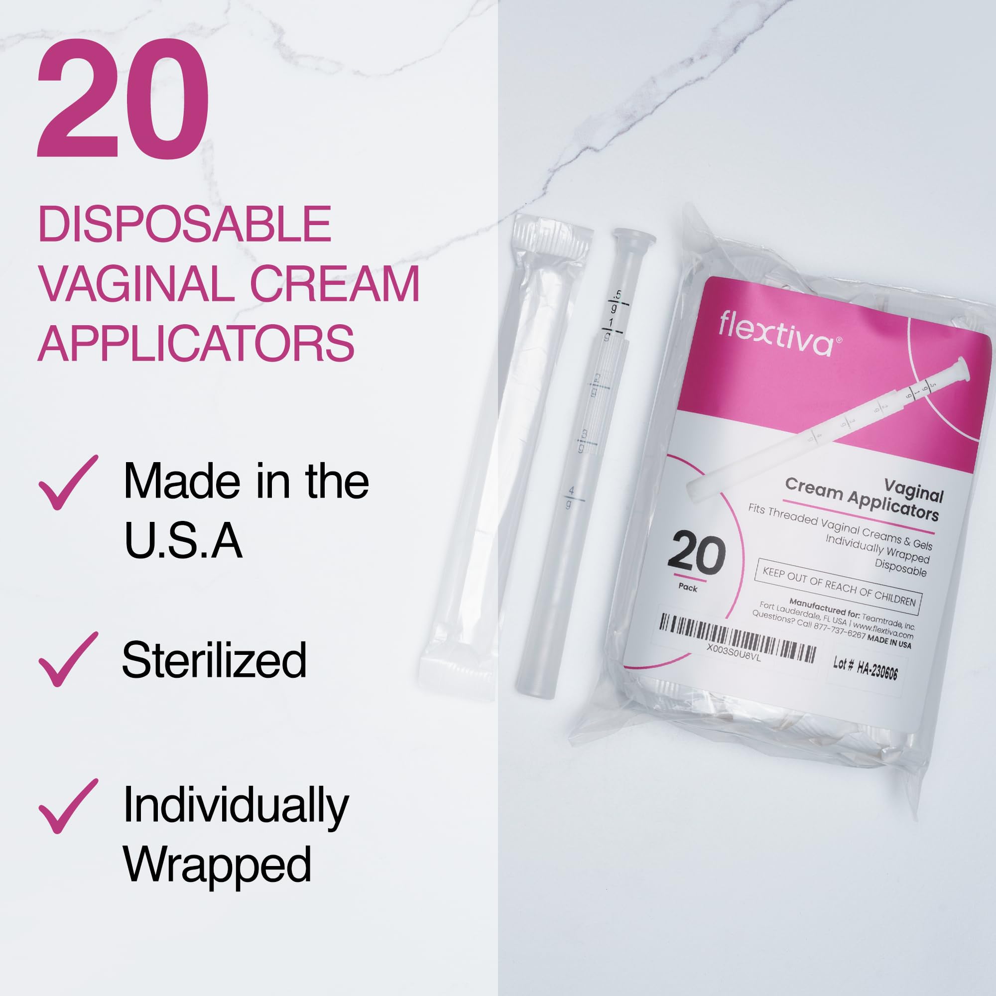 Flextiva Disposable Plastic Vaginal Cream Applicators - Threaded End to Fit OTC Gel or Cream Products Flextiva Au supplements