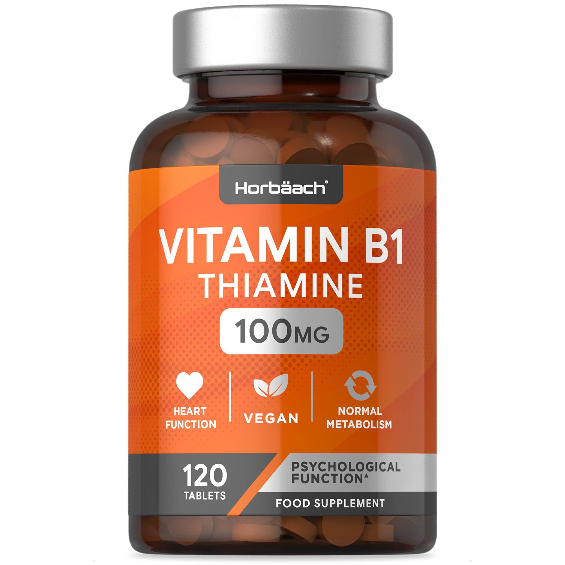 Vitamin B1 Thiamine High Strength 100mg | 120 Vegan Tablets | No Artificial Horbäach Au supplements