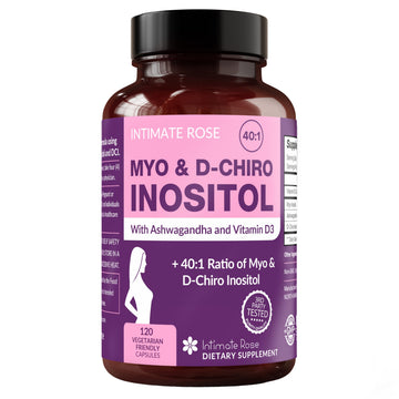 Intimate Rose Myo-Inositol & D-Chiro Inositol Supplement for Women - Hormone Balance & Ovarian Support for Women - Ideal 40:1 Ratio, Vitamin D3 + Ashwagandha Intimate Rose Au supplements