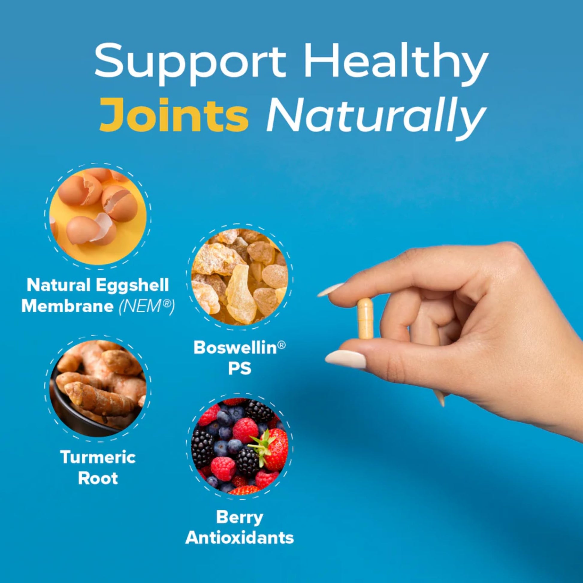 Redd Remedies, Joint Health Advanced, Helps Strengthen Connective Tissue and Cartilage, Fast-Acting Comfort with Boswellia Serrata and Turmeric, 60 Vegetarian Capsules Redd Remedies Au supplements