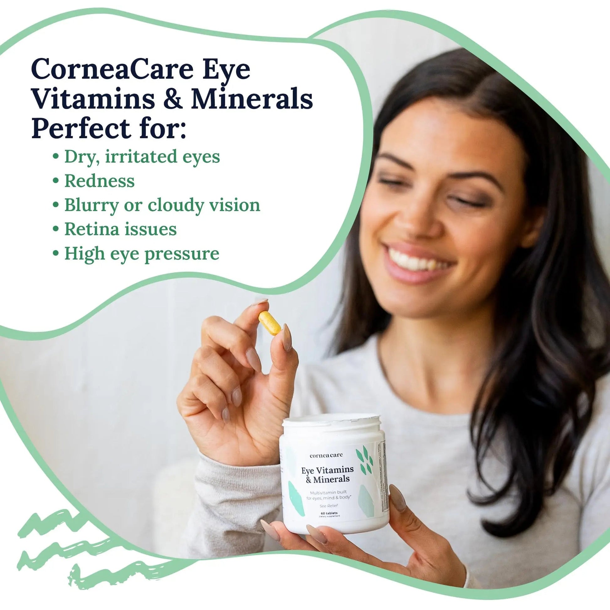 CorneaCare Vitamins and Minerals | Multivitamin for Vision & Health | Dry Eye Supplements | 60 Tablets CorneaCare Au supplements