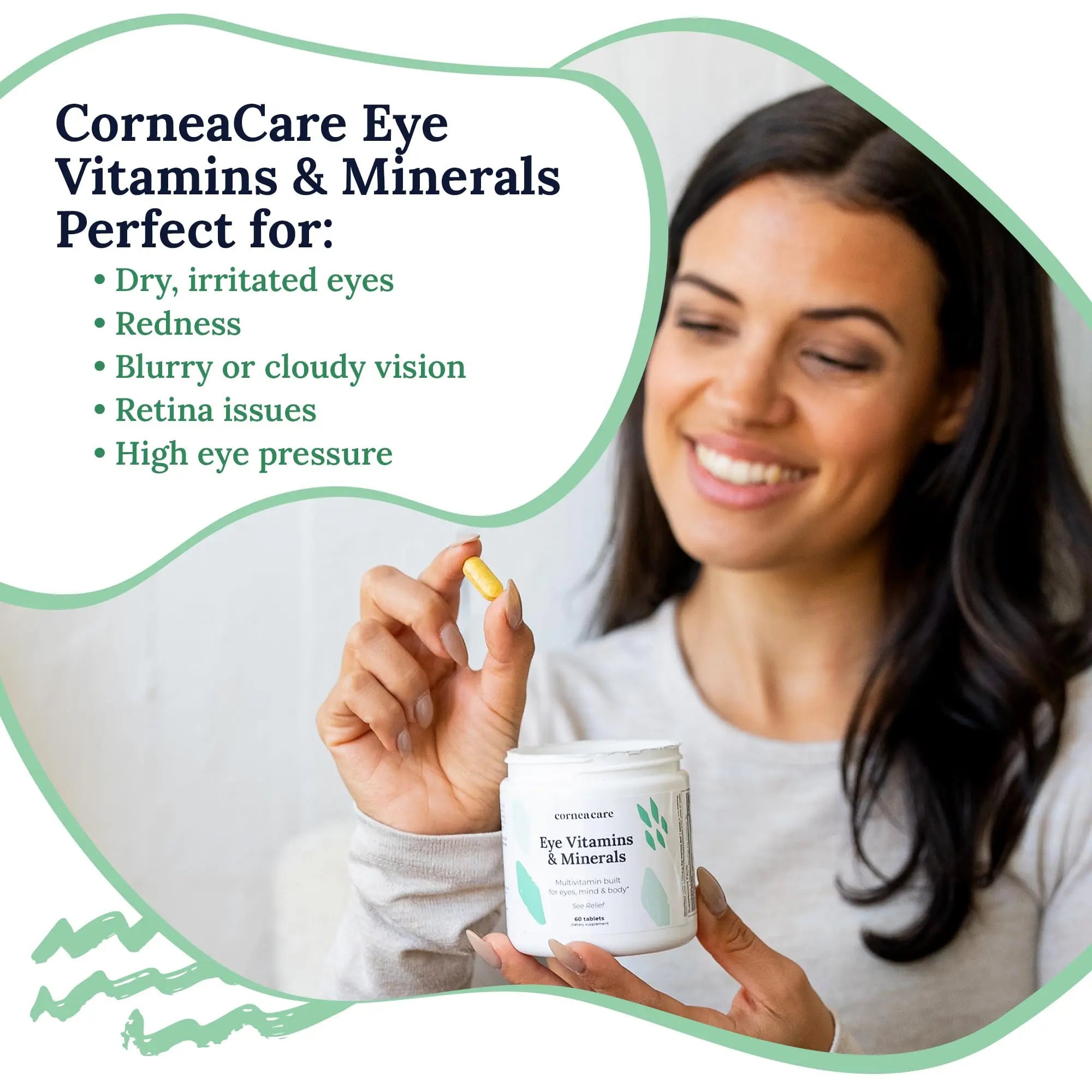 CorneaCare Vitamins and Minerals | Multivitamin for Vision & Health | Dry Eye Supplements | 60 Tablets CorneaCare Au supplements