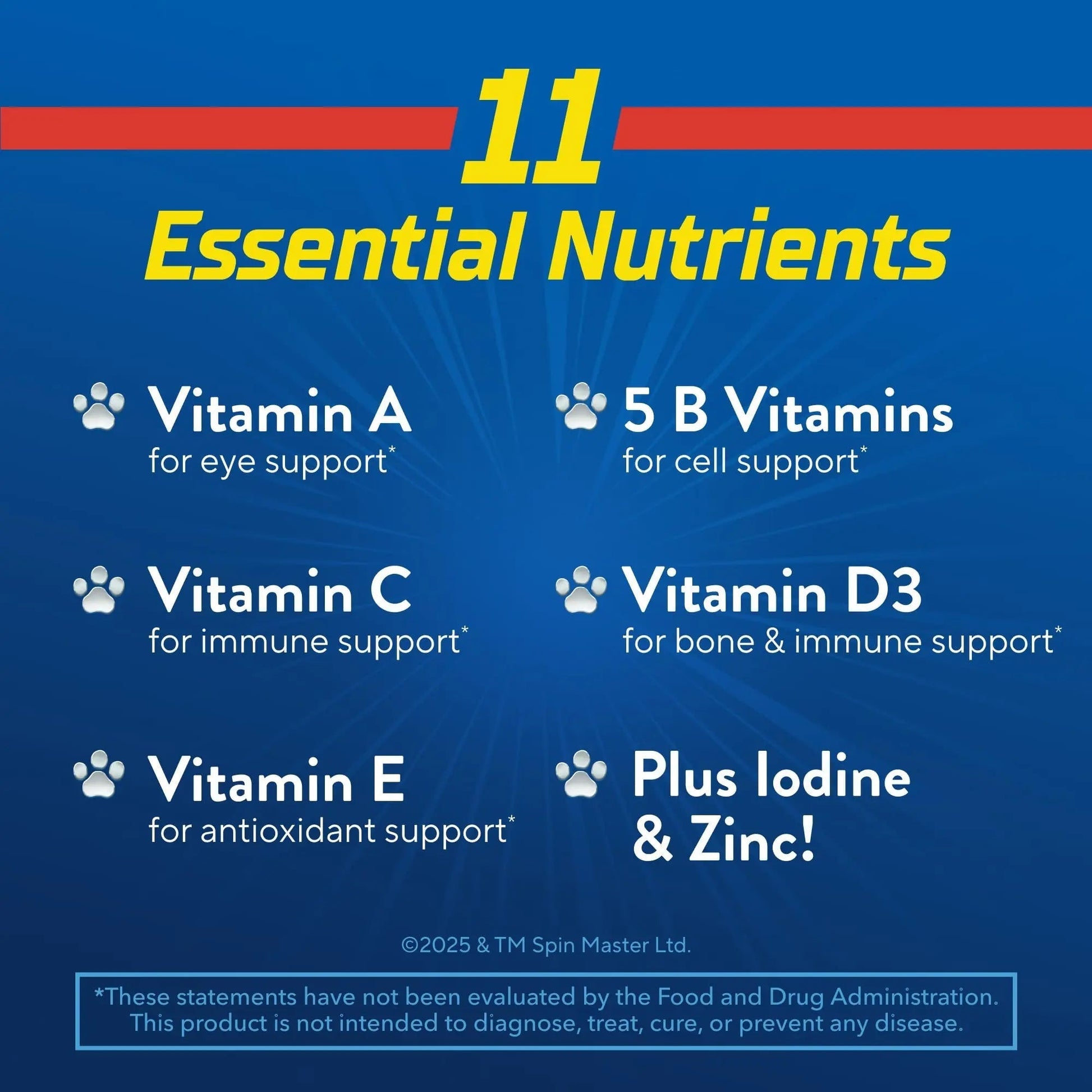 L’il Critters Paw Patrol Gummy Vites Daily Gummy Multivitamin for Kids, Vitamin C, D3 for Immune Support Cherry Lil Critters Au supplements