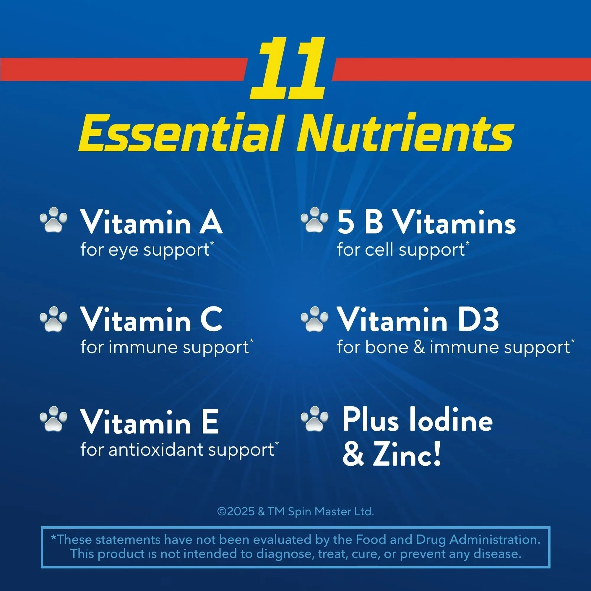 L’il Critters Paw Patrol Gummy Vites Daily Gummy Multivitamin for Kids, Vitamin C, D3 for Immune Support Cherry Lil Critters Au supplements