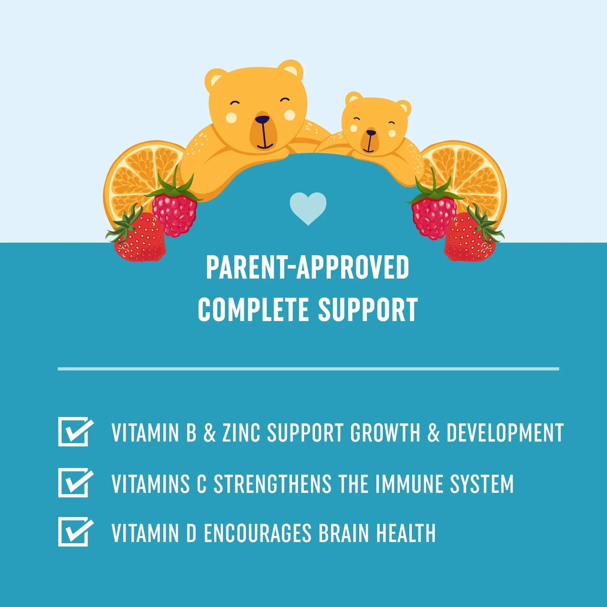 Kids Multivitamin Gummies | Vitamins A, B, C, D & Zinc for Immunity, Growth & Development | Daily Multivitamins for Children Ages 2+ | MAV NUTRITION Au supplements