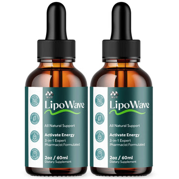(2 Pack) Lipowave Drops, Official LipoWave Drops with All Natural Ingredients, Advanced Overall Health and Wellness Vitamin Supplement Formula for Maximum Strength Multivitamin Support (60 Servings) MJO Au supplements