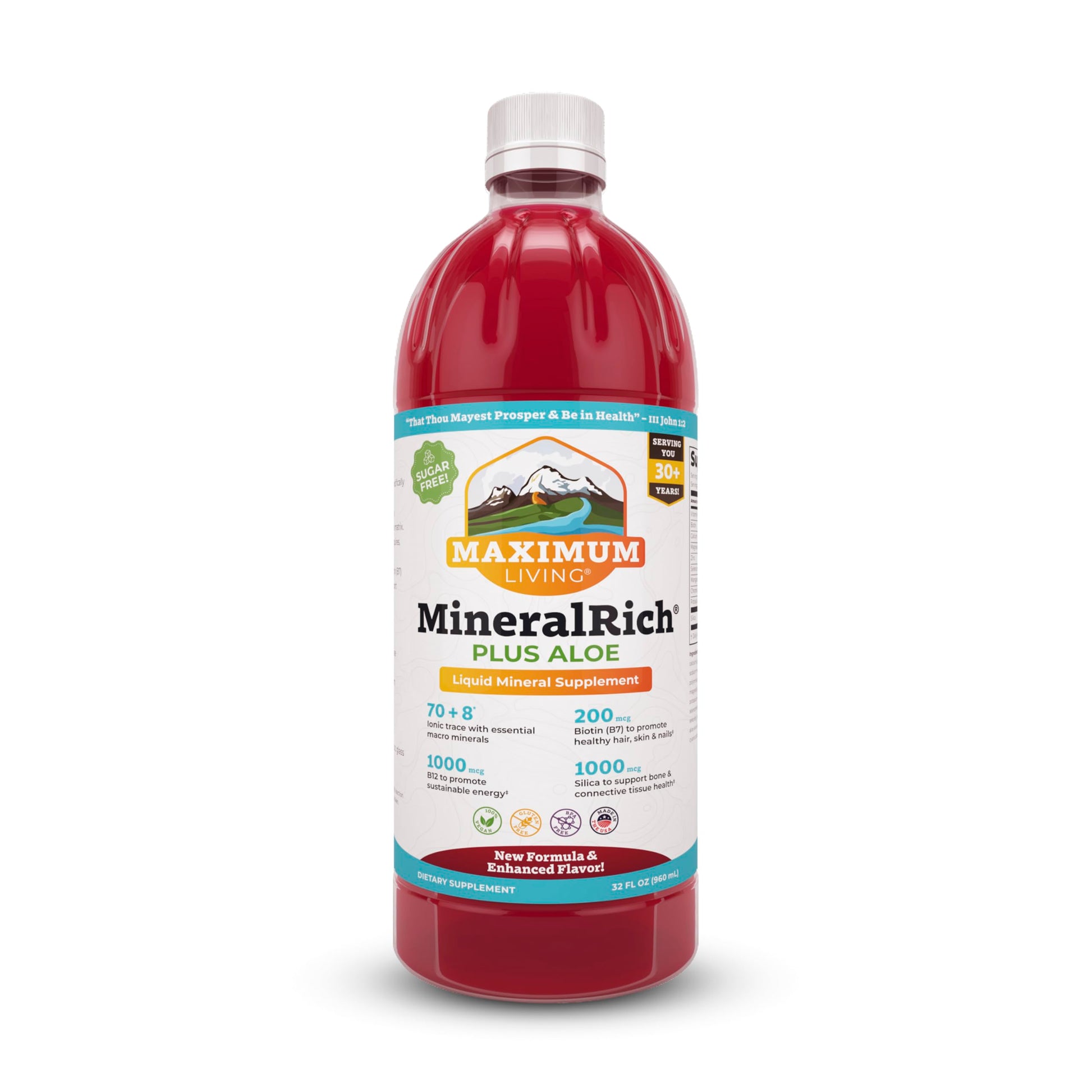 Maximum Living MineralRich Minerals Supplement with Aloe - Liquid Blend of Vitamins and Trace Minerals - 32 oz Maximum Living Au supplements