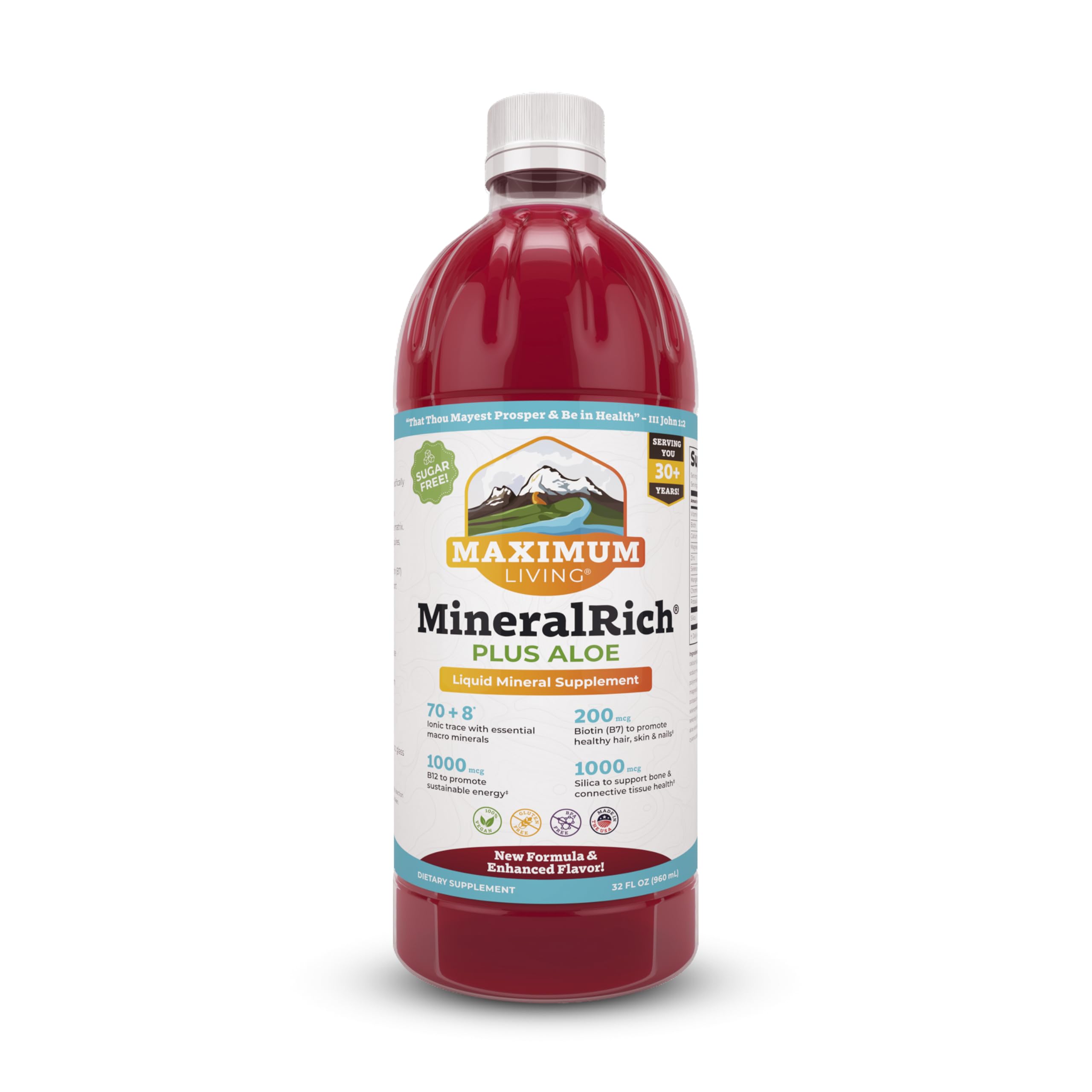 Maximum Living MineralRich Minerals Supplement with Aloe - Liquid Blend of Vitamins and Trace Minerals - 32 oz Maximum Living Au supplements