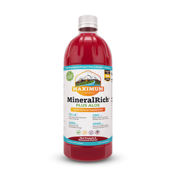 Maximum Living MineralRich Minerals Supplement with Aloe - Liquid Blend of Vitamins and Trace Minerals - 32 oz Maximum Living Au supplements