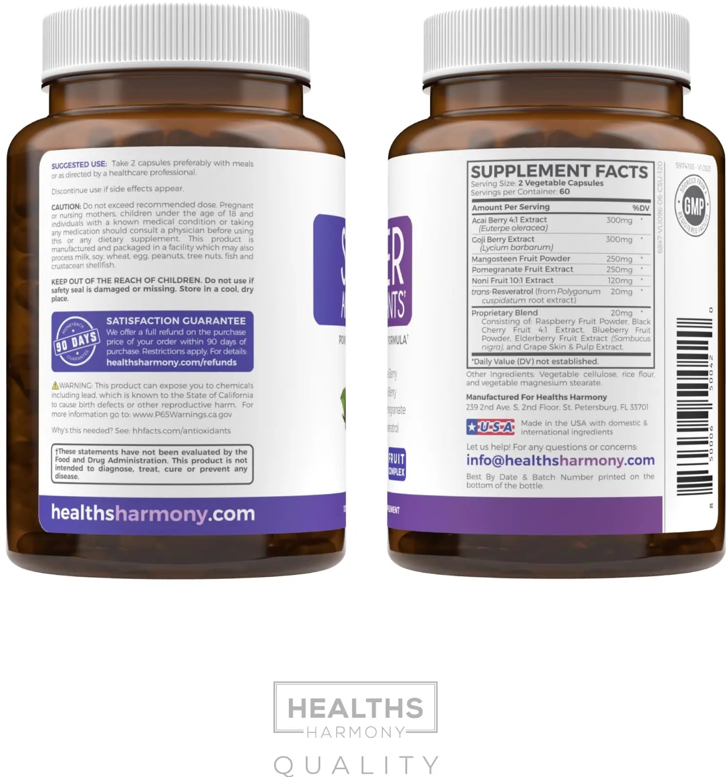 Super Greens & Antioxidants (2-Month Supply) Antioxidant Power Greens Bundle of Organic Super Greens Powder - Complete Superfood (120 Capsules) & Super Antioxidants - Powerful Superfood (120 Capsules) Healths Harmony Au supplements