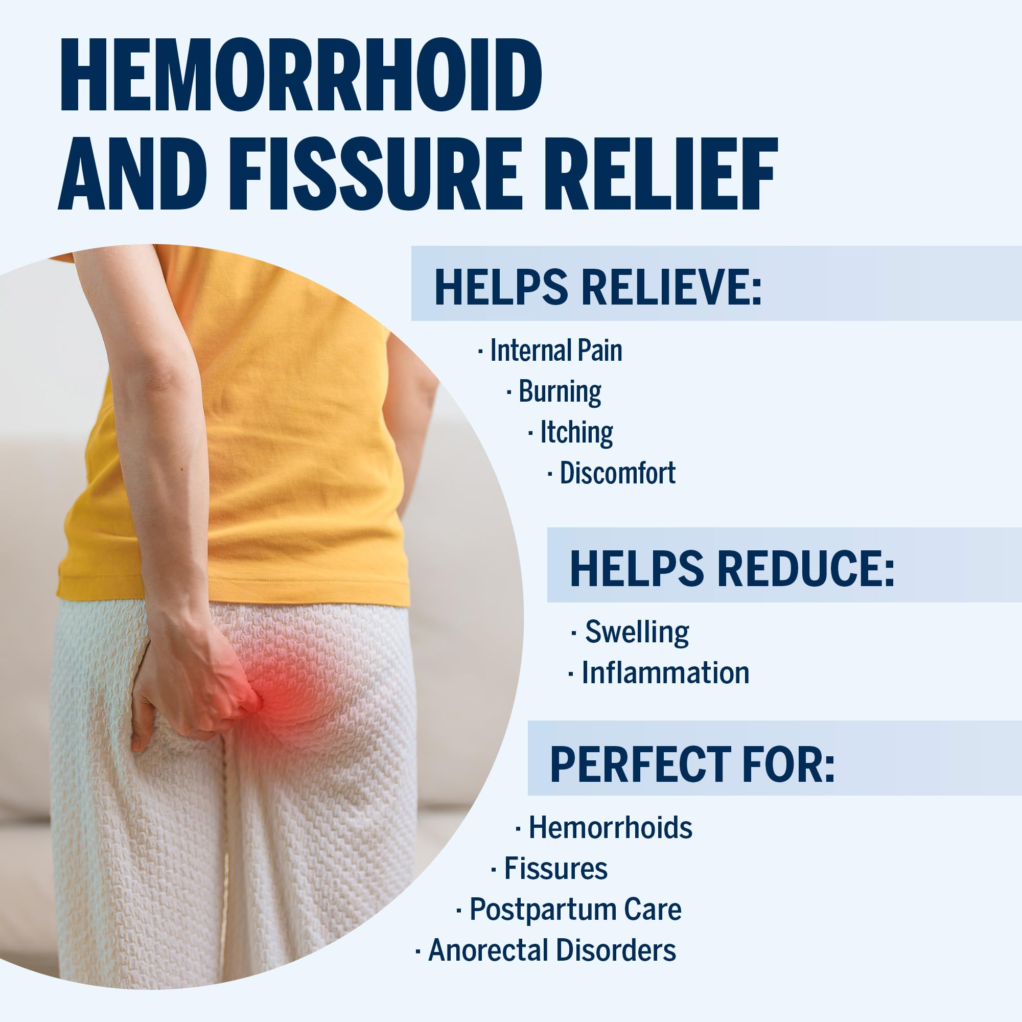 Ariella Hemorrhoid Treatment Suppository Gel: Natural & Herbal - Relieve Itching Burning Discomfort - Internal Relief - New Rounded Applicator - Nighttime Use (Pack of 12) Ariella Au supplements