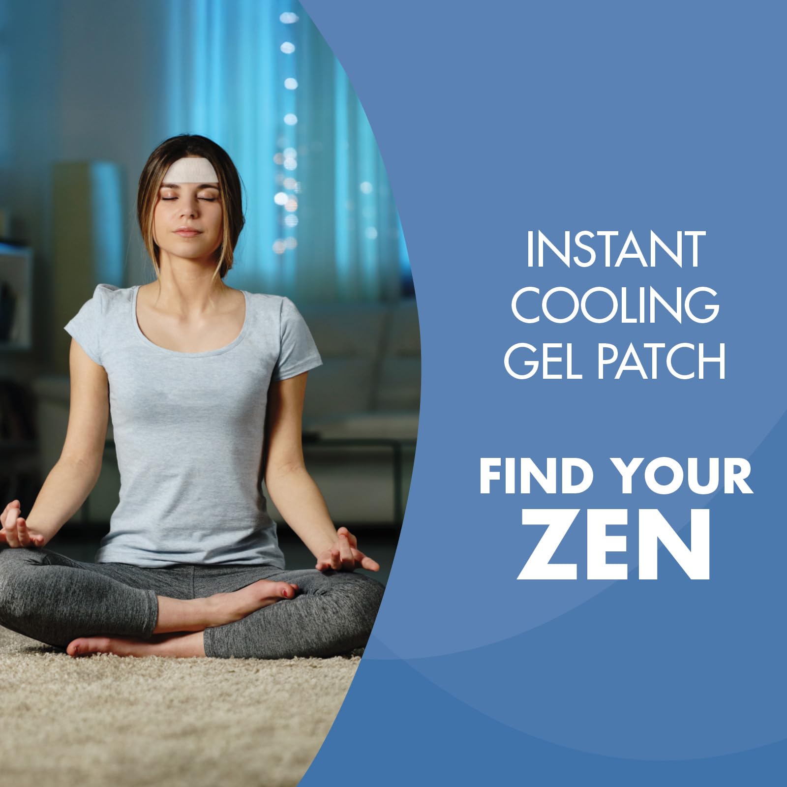 HealthWise Instant Cool Gel Patches | Migraine & Fever Relief | 12-Count | 4.75” x 2” | Soothing Menthol Vapors | Non-Medicated Formula HealthWise Au supplements