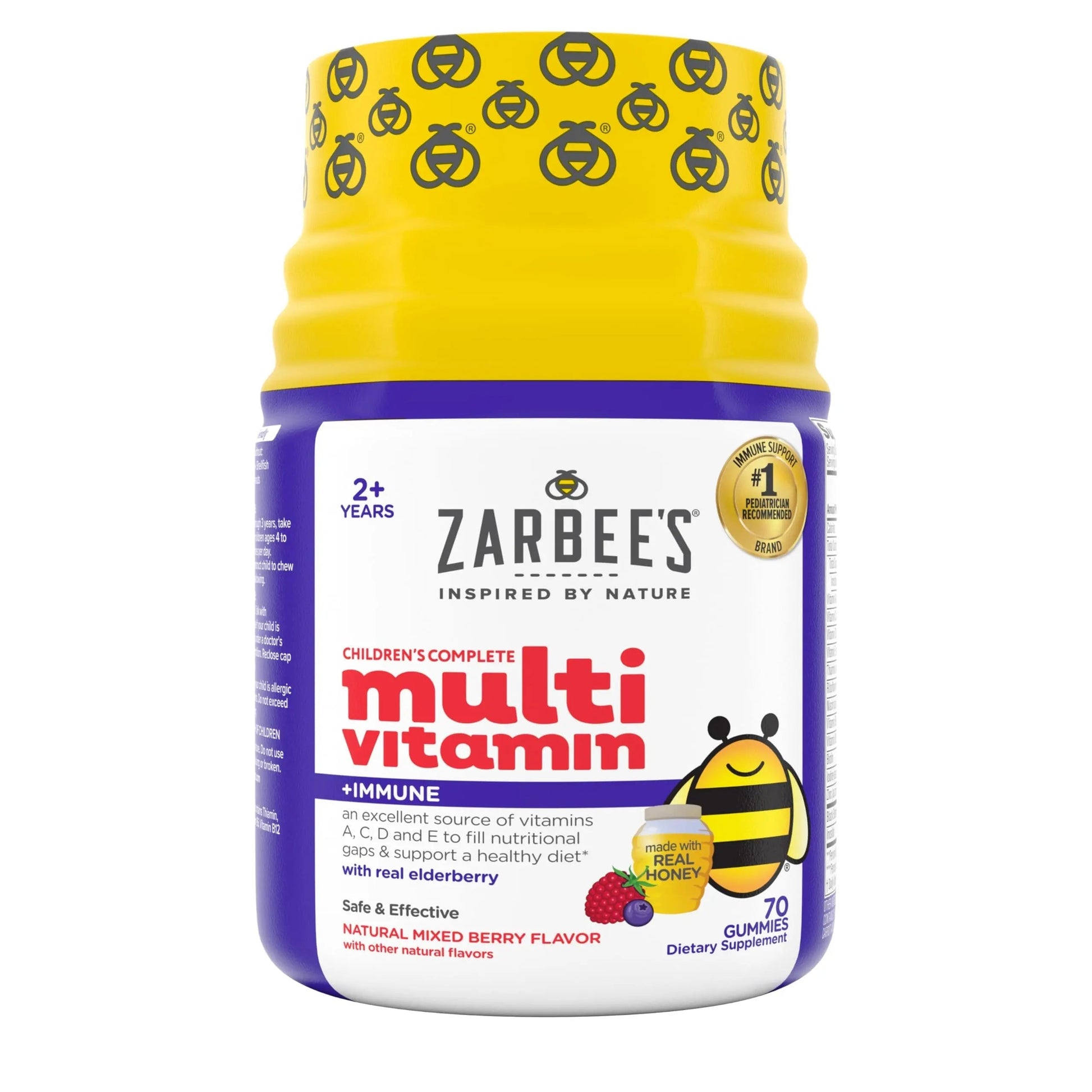 Zarbee’s Complete Kids Multivitamin Gummies + Immune Support, Berry Flavor, Honey-Sweetened, Gluten-Free Zarbee's Au supplements