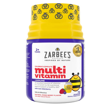 Zarbee’s Complete Kids Multivitamin Gummies + Immune Support, Berry Flavor, Honey-Sweetened, Gluten-Free Zarbee's Au supplements