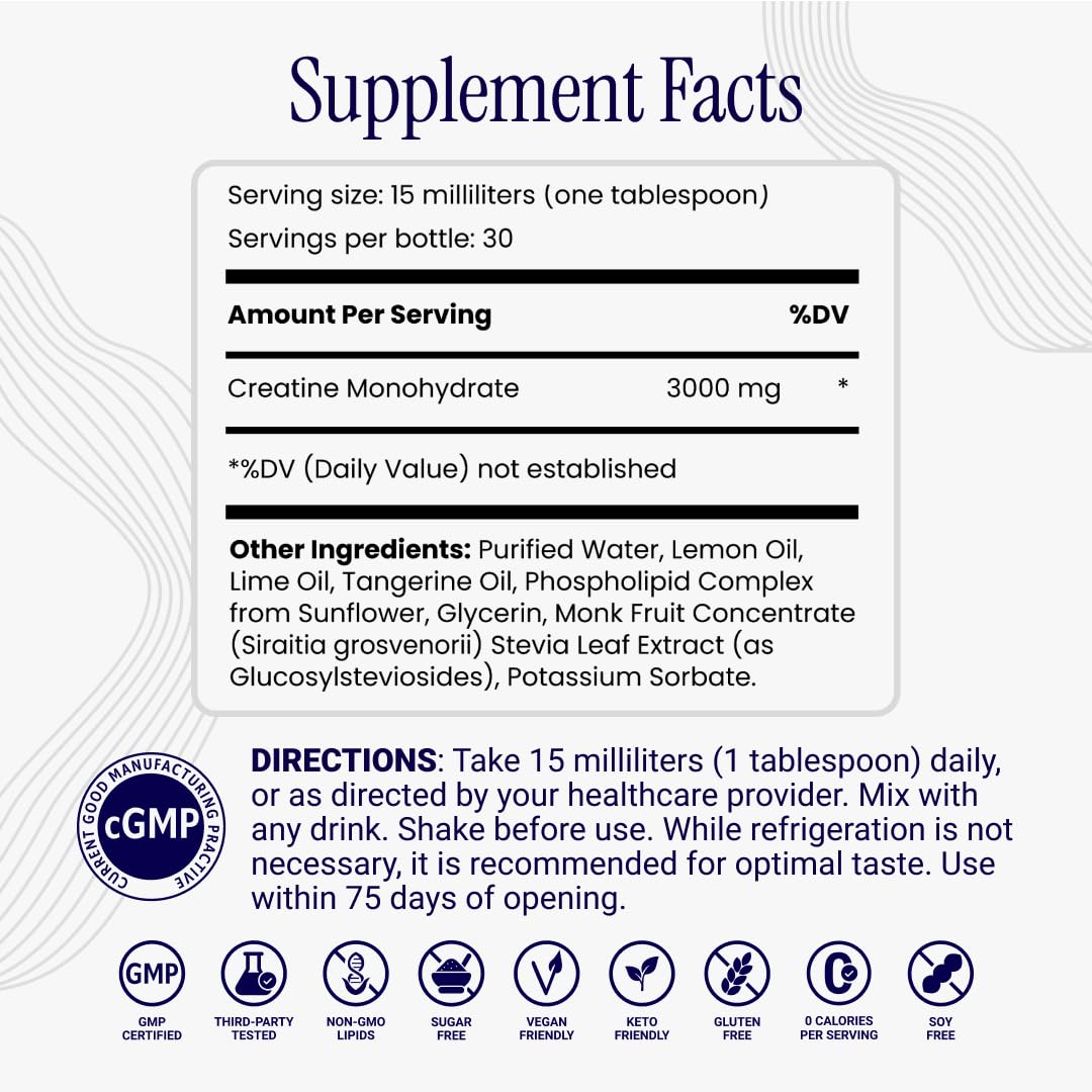 Rho Nutrition Liposomal Creatine Monohydrate - Ultra High Absorption Liquid Creatine Supplement – Promotes Lean Muscle Mass & Recovery, Supports Brain Function & Enhances Cellular Energy Production Rho Nutrition Au supplements