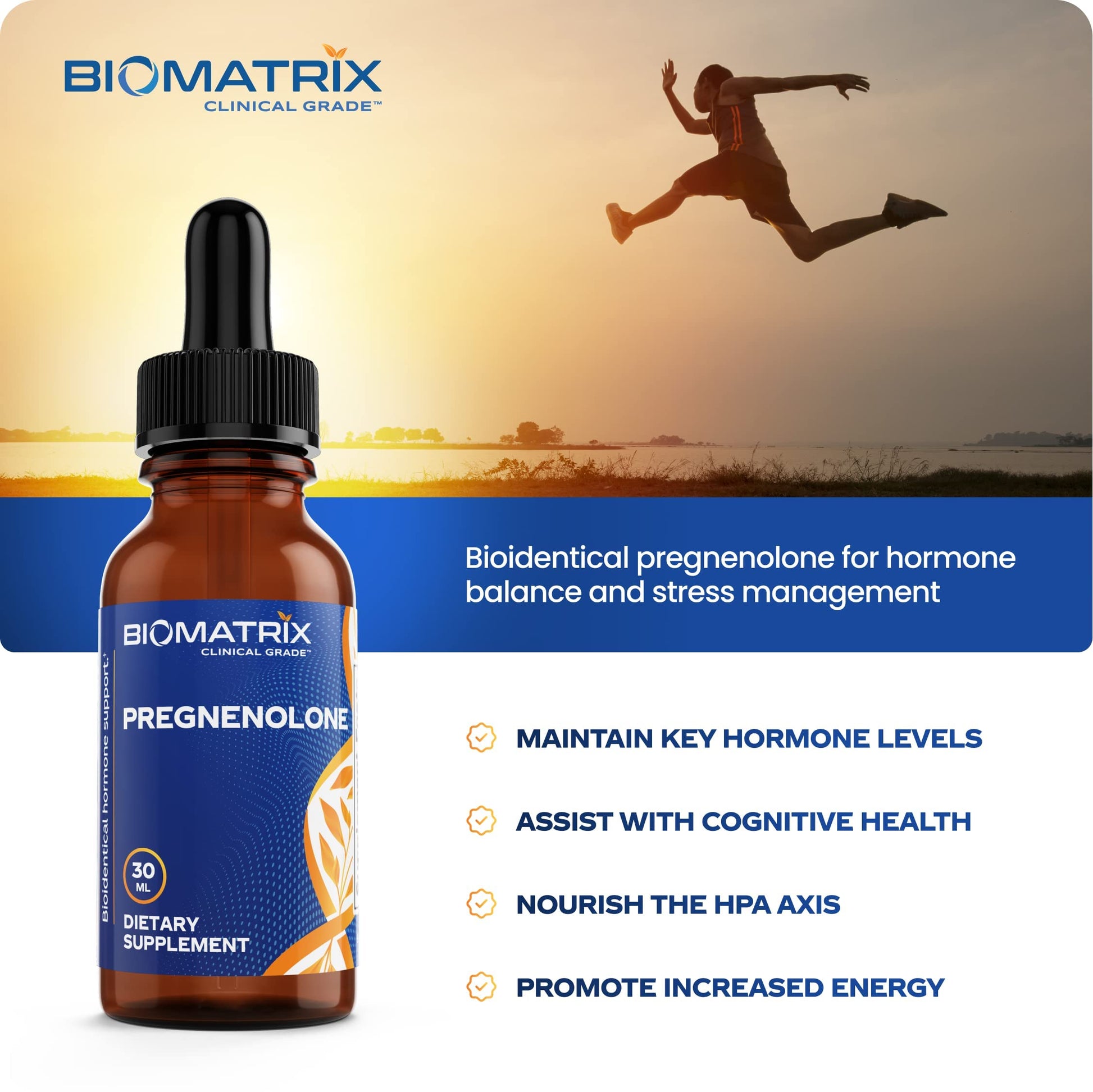 BioMatrix Pregnenolone 2.4 mg Per Dose, 1,200 mg Total (Equivalent to 3,000 mg of Oral BioMatrix Au supplements