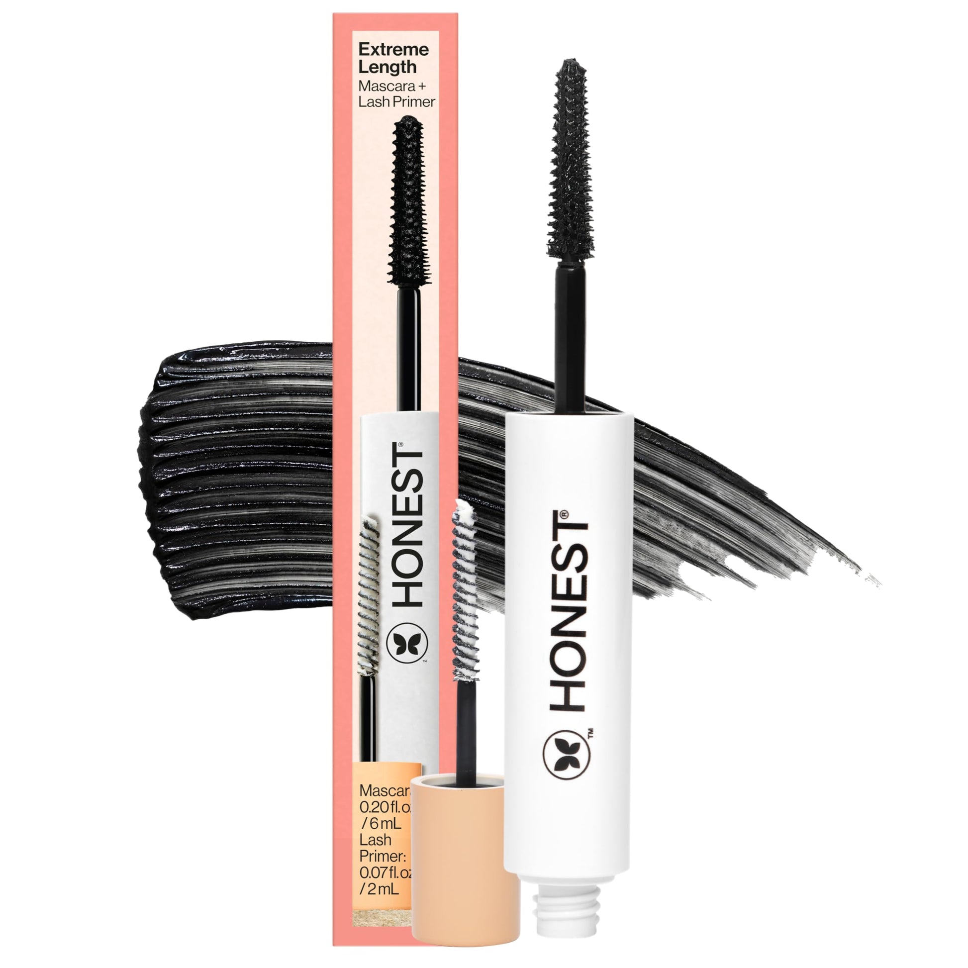Honest Beauty 2-in-1 Extreme Length Clean Mascara + Lash Primer | Lengthening + Volumizing | Cruelty Free + Safe for Sensitive Eyes | Black, .27 fl oz Honest Beauty Au supplements