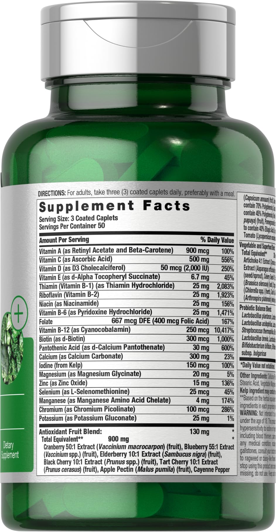 Horbäach Super Greens Supplement with Probiotics | 150 Caplets | Non-GMO, and Gluten Free Horbäach Au supplements